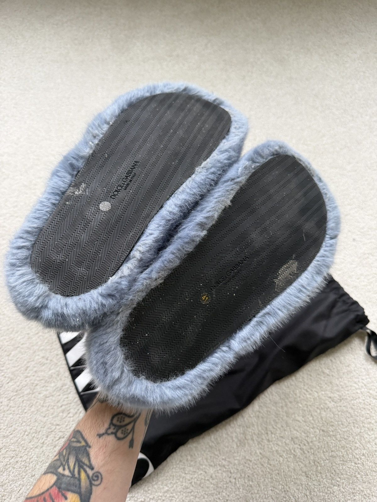 Dolce & Gabbana FUR ANIMAL SLIDES Size US 8 / EU 41 - 7 Thumbnail