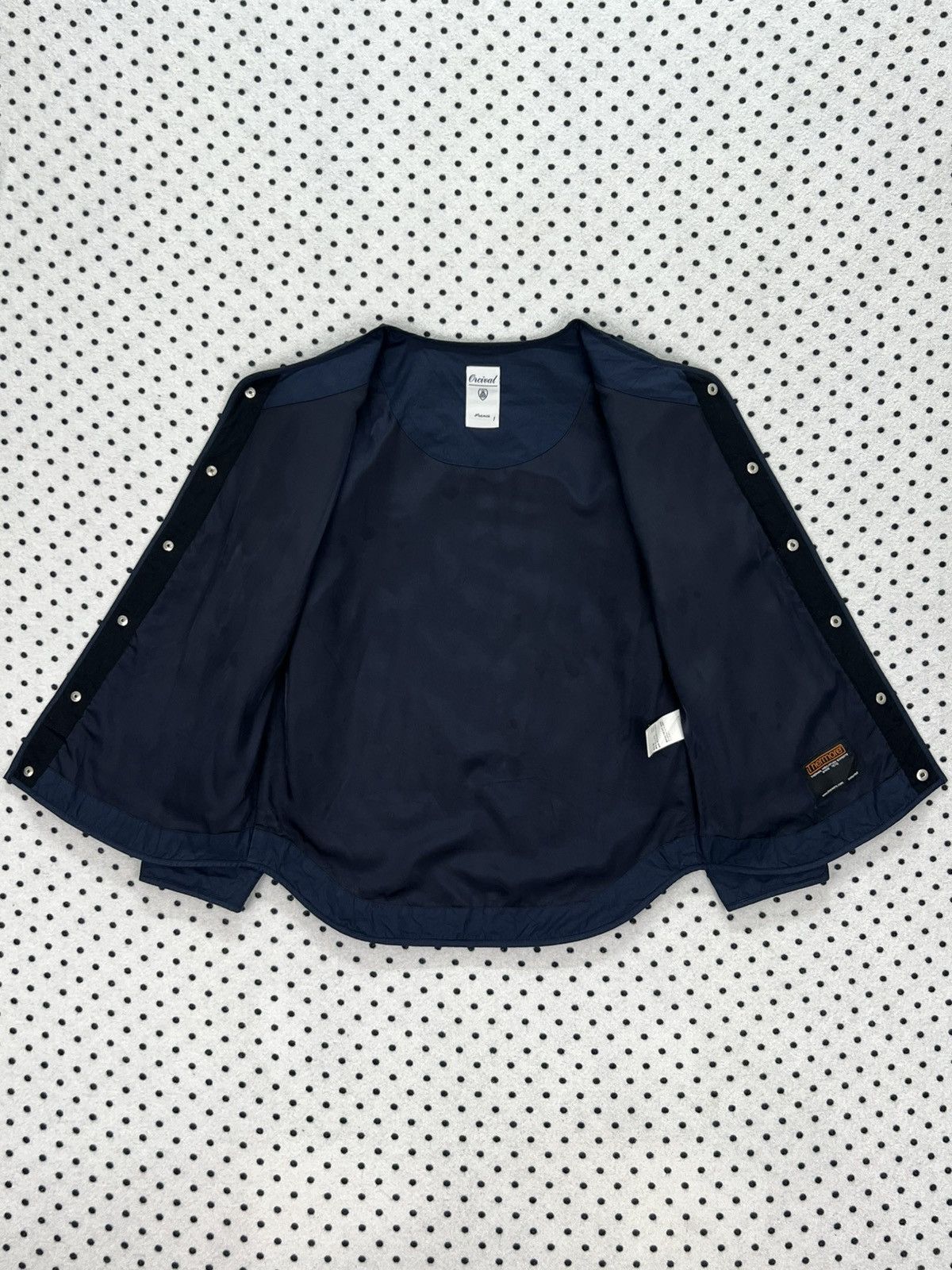 Orcival Orcival Navy Quilted Collarless Jacket Size XS / US 0-2 / IT 36-38 - 7 Thumbnail