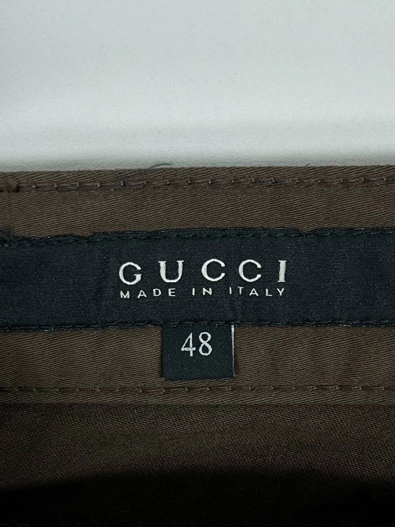 Gucci Gucci Khaki Metal Logo Casual Trousers 2502-Nextarrow Size US 32 / EU 48 - 6 Thumbnail
