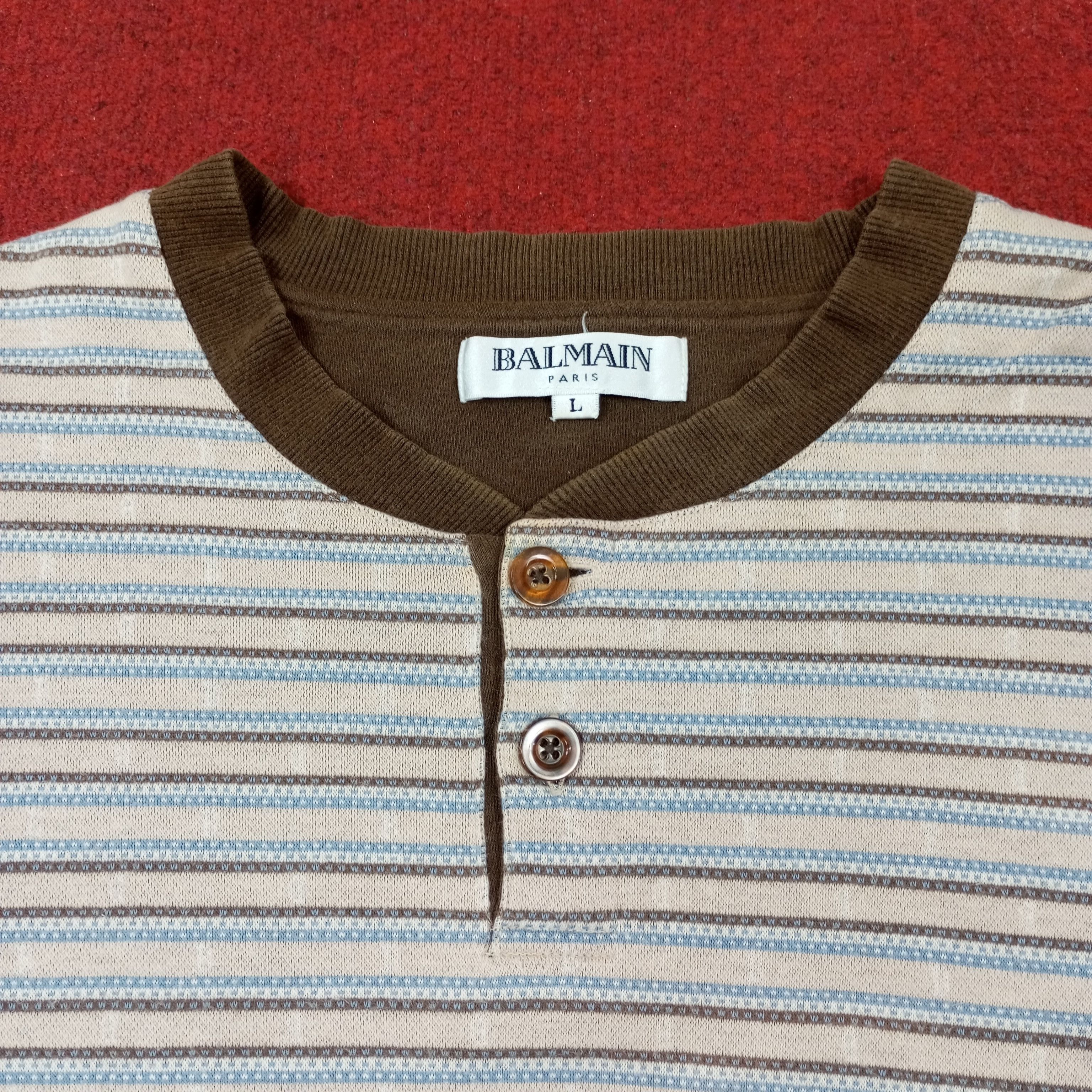 Balmain × Vintage Balmain Paris Luxury Brand Designer Style Sweatshirt Size US M / EU 48-50 / 2 - 2 Thumbnail