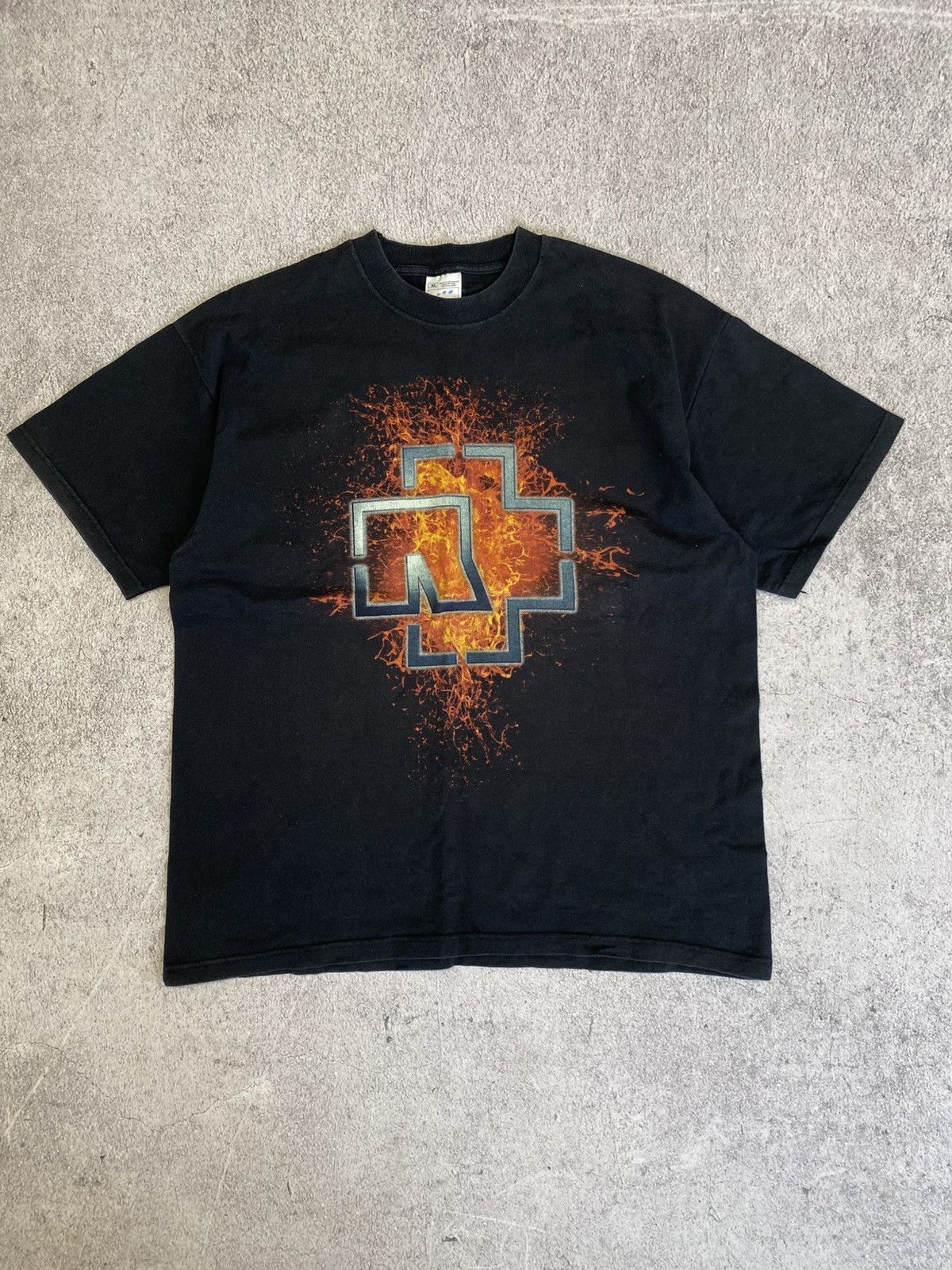 Band Tees × Vintage Vintage 90s Rammstein Band Logo Tee Screen Stars T-shirt Size US XL / EU 56 / 4 - 1 Thumbnail