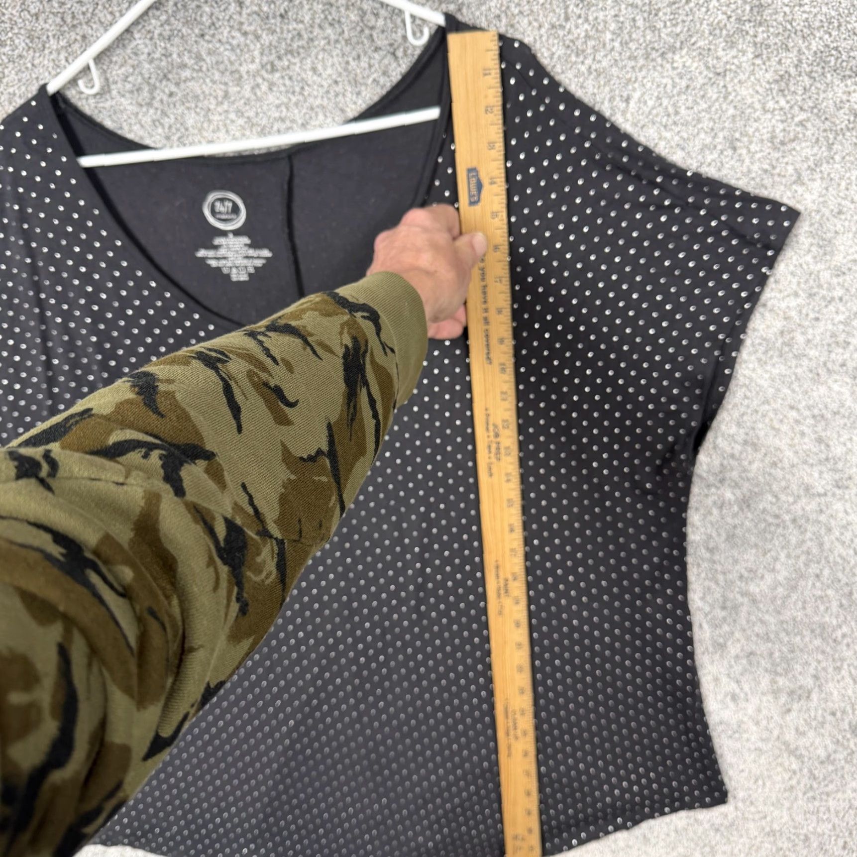 Vintage Maurices Tunic Top Shirt 3 Plus Black White Polka Dot Dolman Sleeve Boho 24/7 Jersey T-Shirt Womens Plus Size (Squo) Size XS / US 0-2 / IT 36-38 - 2 Thumbnail