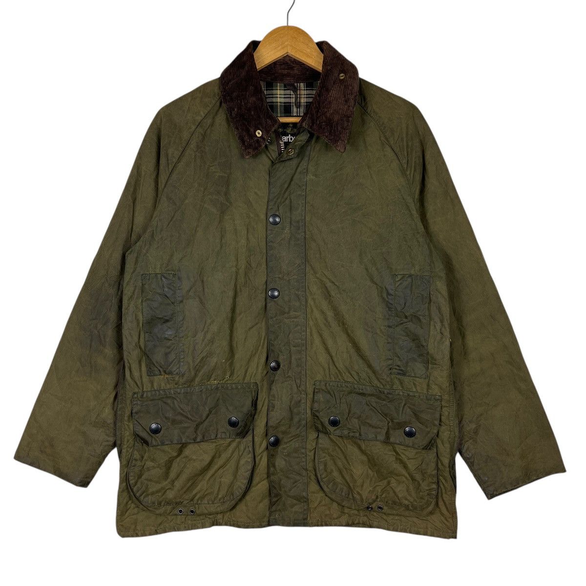 Barbour 🔥 VINTAGE BARBOUR BEAUFORT WAXED JACKET MADE IN ENGLAND Size US M / EU 48-50 / 2 - 4 Thumbnail