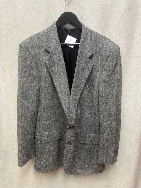 Burberry Mens Vintage Burberrys 100% silk lined wool herringbone spo Size 42R - 1 Thumbnail