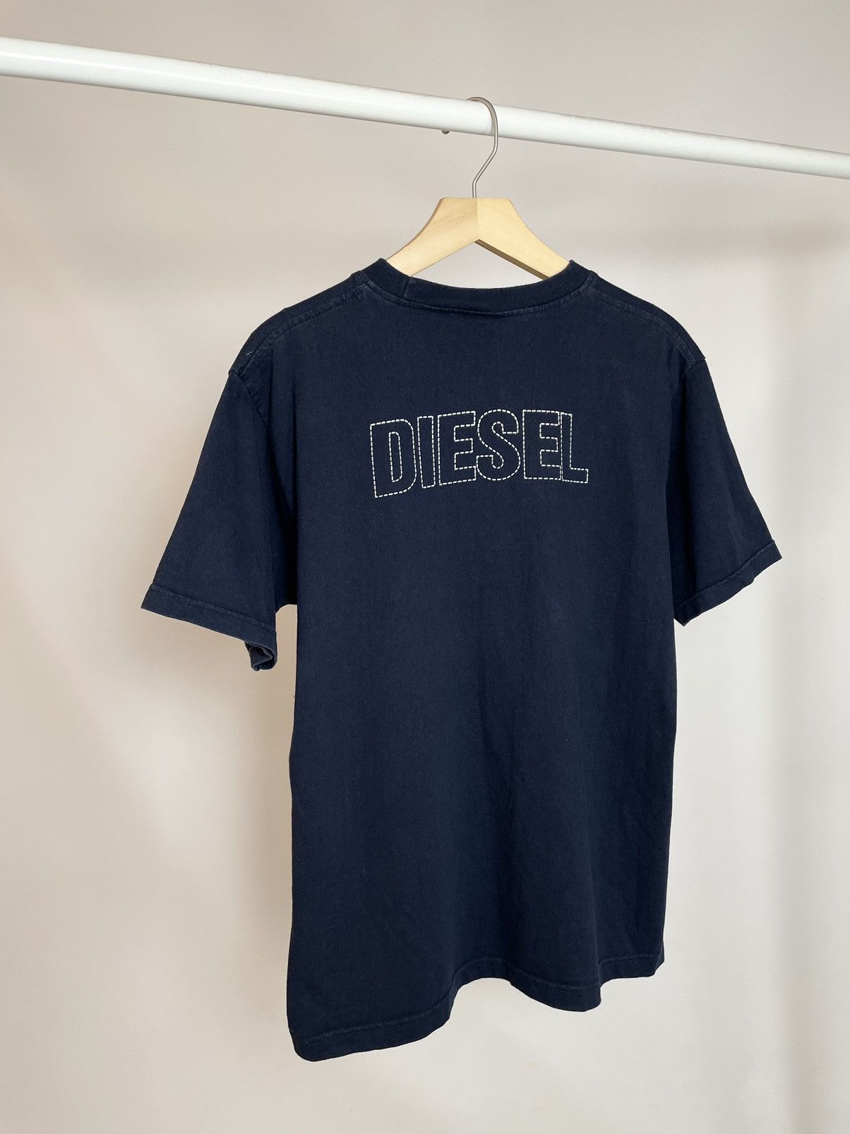 Diesel DIESEL 🥶 Vintage D logo dark blue punk tee t shirt Size US L / EU 52-54 / 3 - 7 Thumbnail