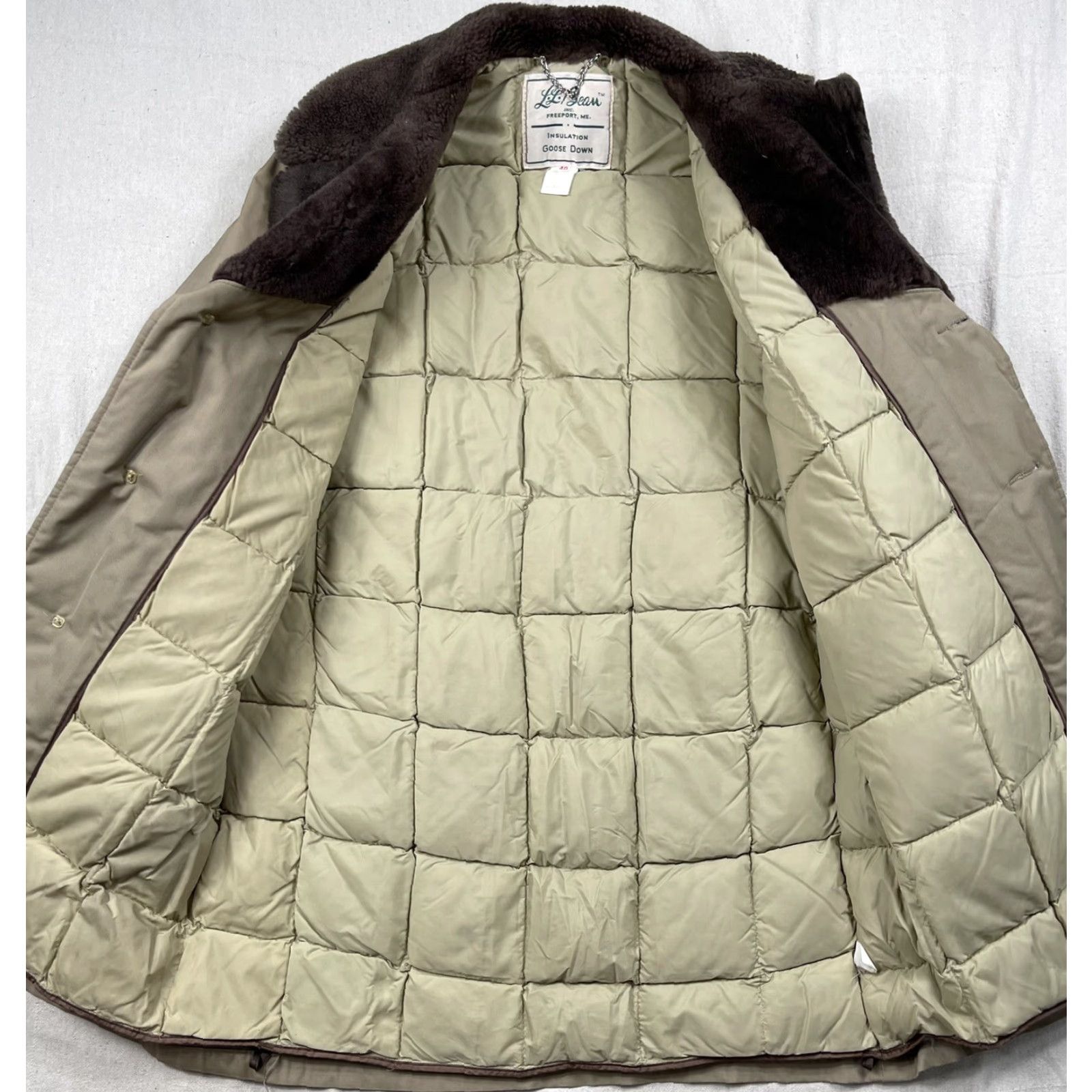 Vintage VINTAGE L.L. Bean Penobscot Down Parka Jacket L 40 Beige USA Ski Quilted Puffer Fur Collar Mens Size US L / EU 52-54 / 3 - 4 Thumbnail