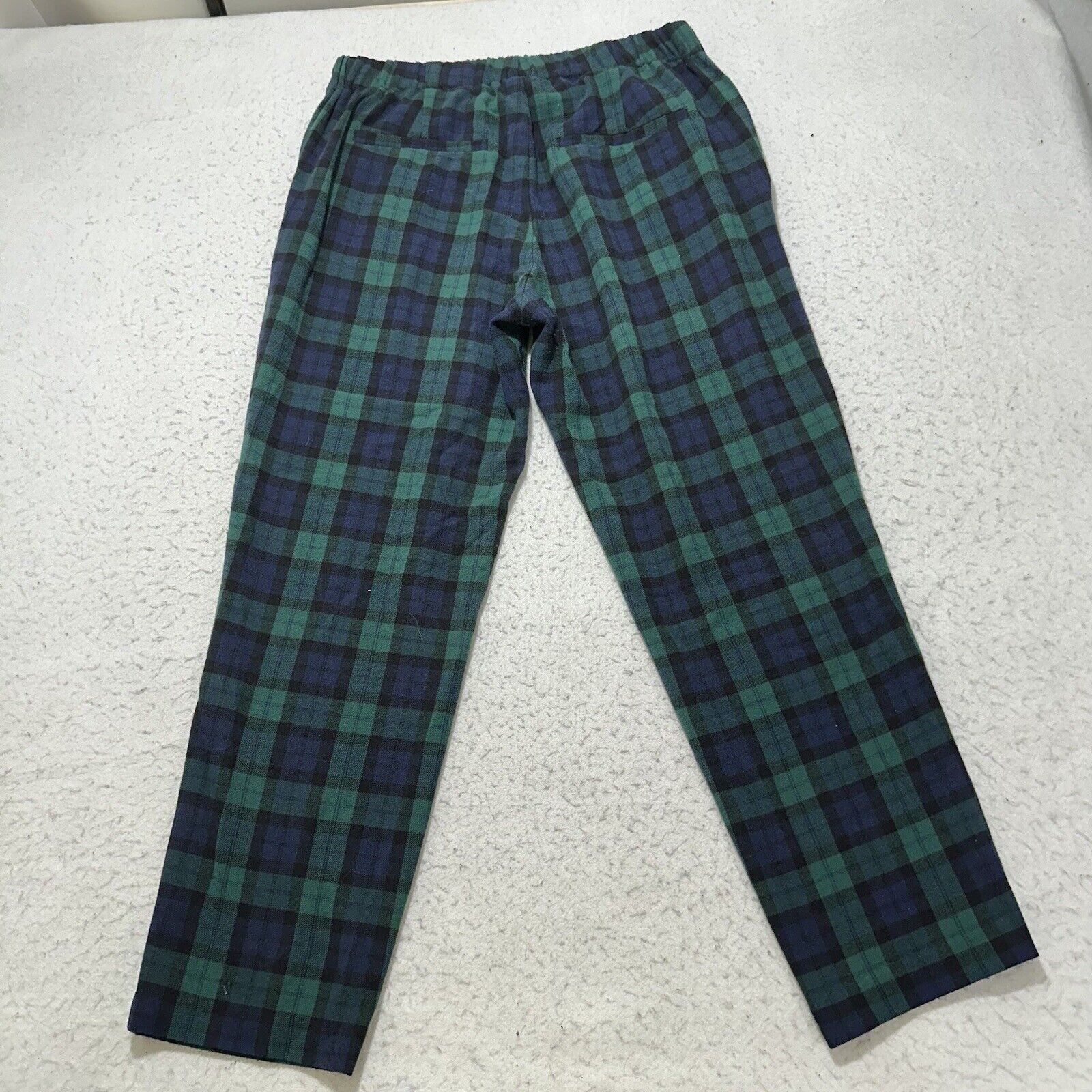 Old Navy Old Navy 6 Loungewear Sweatpants Blue Green Plaid Pants Size 28" / US 6 / IT 42 - 6 Thumbnail
