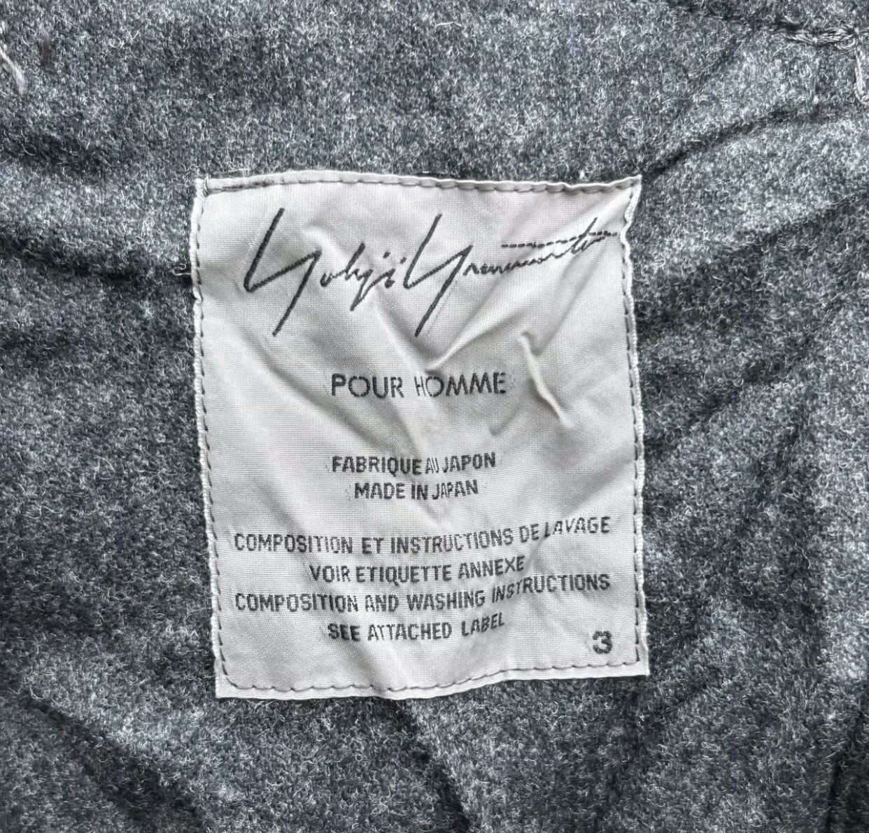 Yohji Yamamoto Yohji Yamamoto 16aw grey wool pleated suit 2412-Nextarrow Size 46S - 4 Thumbnail