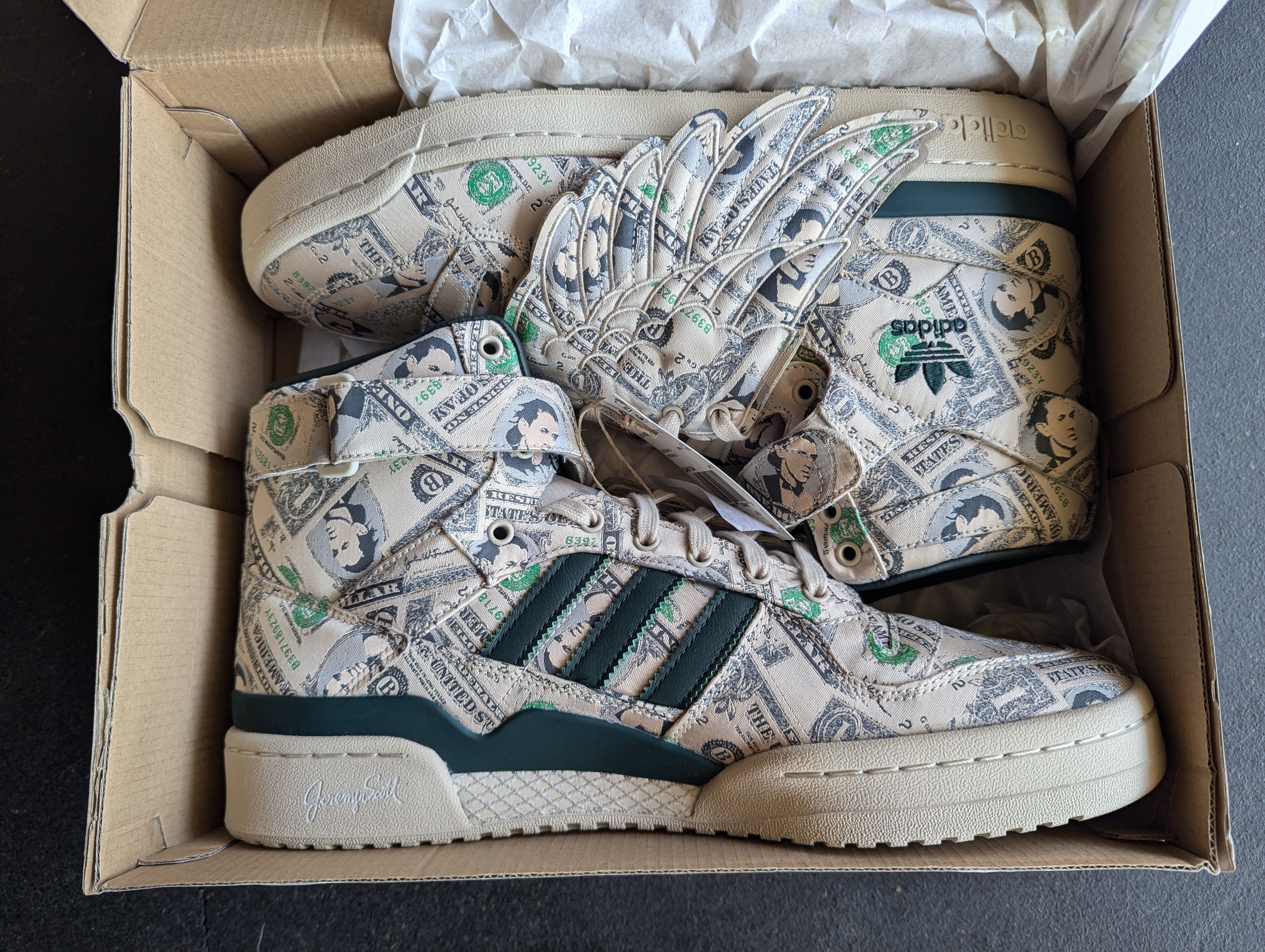 Adidas × Jeremy Scott adidas Forum Wing 1.0 Jeremy Scott Money Size US 13 / EU 46 - 4 Thumbnail