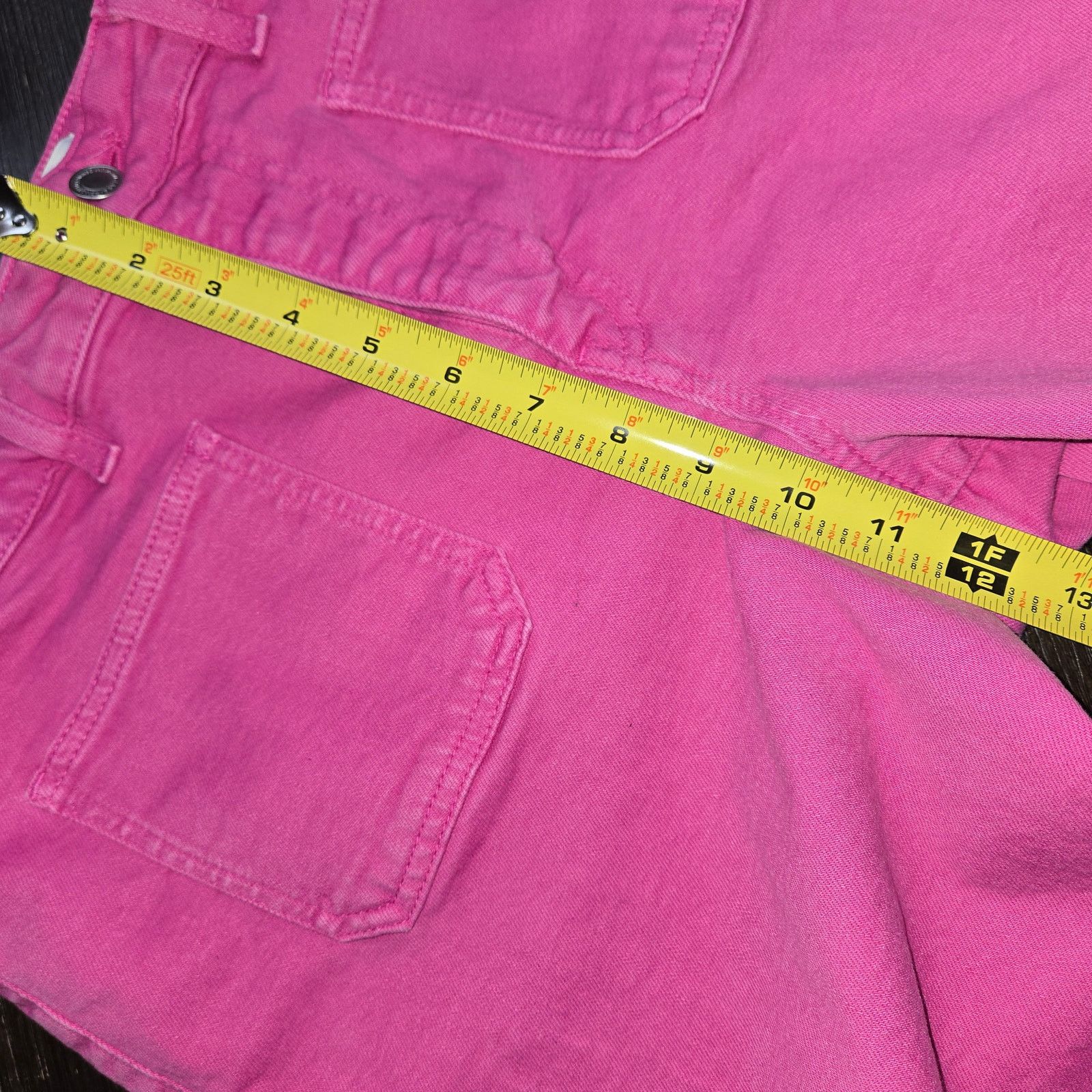 Zara Zara Size 14 Women's Bright Hot Pink Frayed Hem High Rise Size 36" / US 14 / IT 50 - 11 Thumbnail