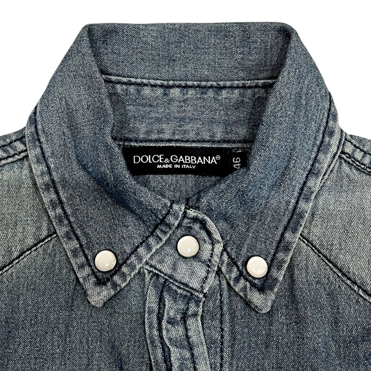 Dolce & Gabbana Dolce & Gabbana Chambray Cowboy Denim Button Up Shirt Size M / US 6-8 / IT 42-44 - 3 Thumbnail