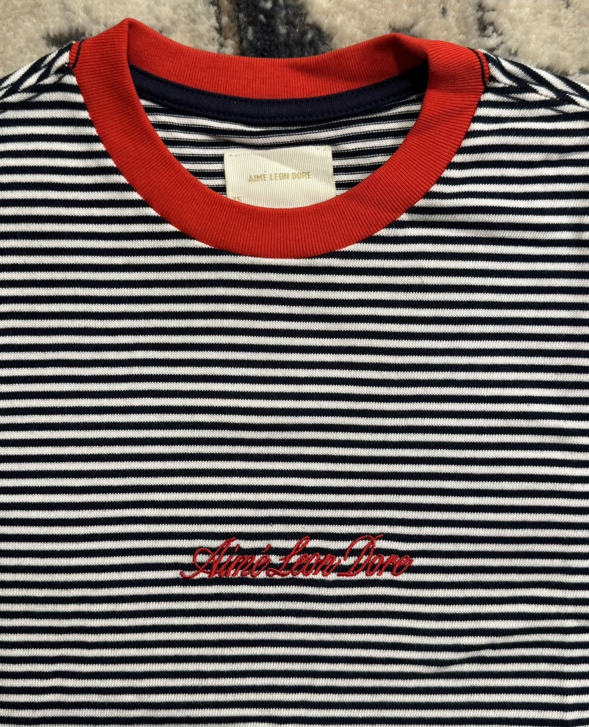 Aime Leon Dore Aime Leon Dore Striped Logo Short Sleeve Shirt Size US XS / EU 42 / 0 - 2 Thumbnail