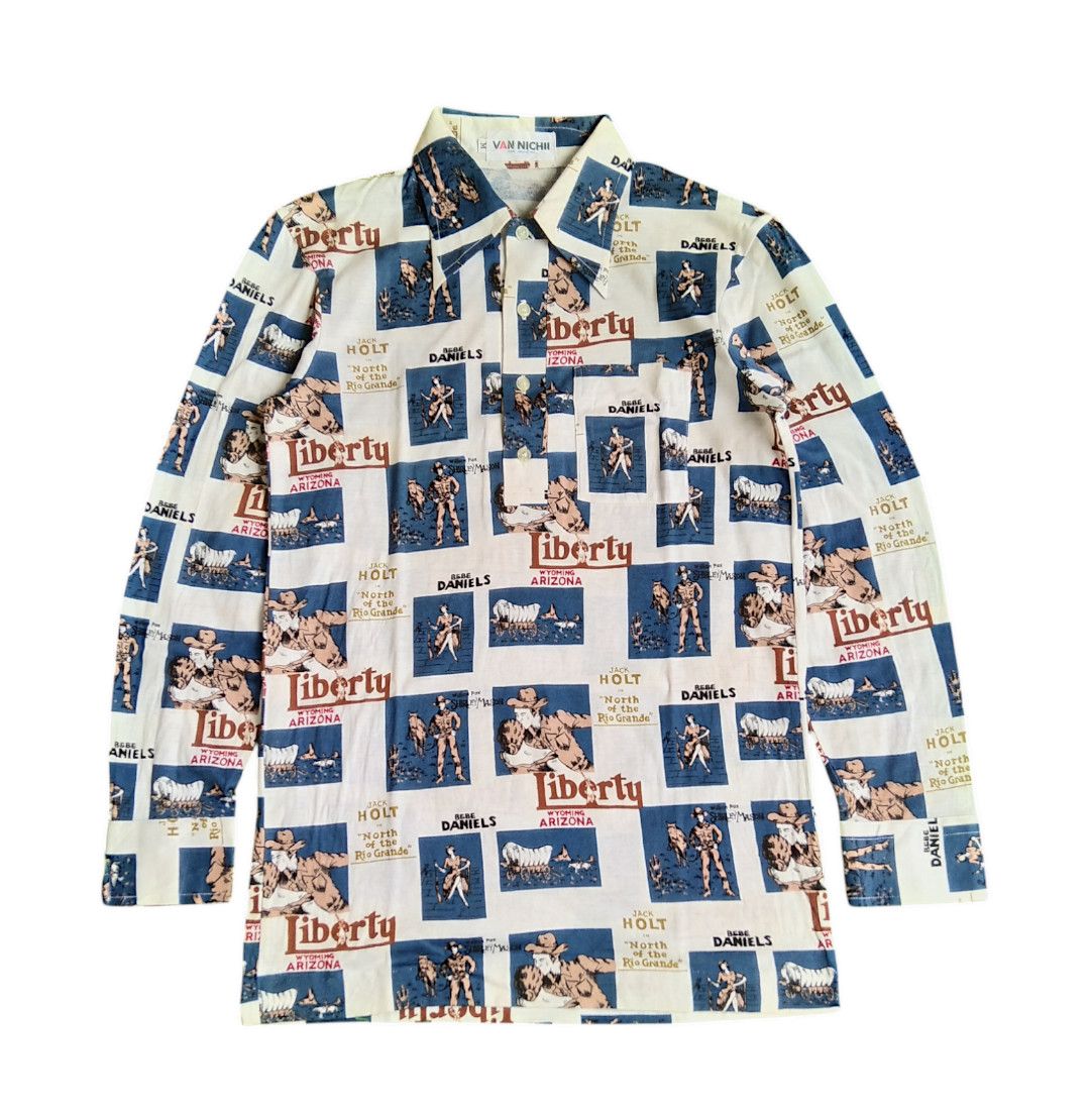 Hysteric Glamour × If Six Was Nine VTG 90s Retro Van Nichii AOP Shirley Mason Polo Long Sleeve Size US M / EU 48-50 / 2 - 1 Thumbnail
