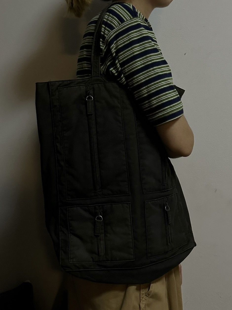 Helmut Lang Helmut Lang vintage cotton multi zip sun faded tote bag Size ONE SIZE - 13 Thumbnail
