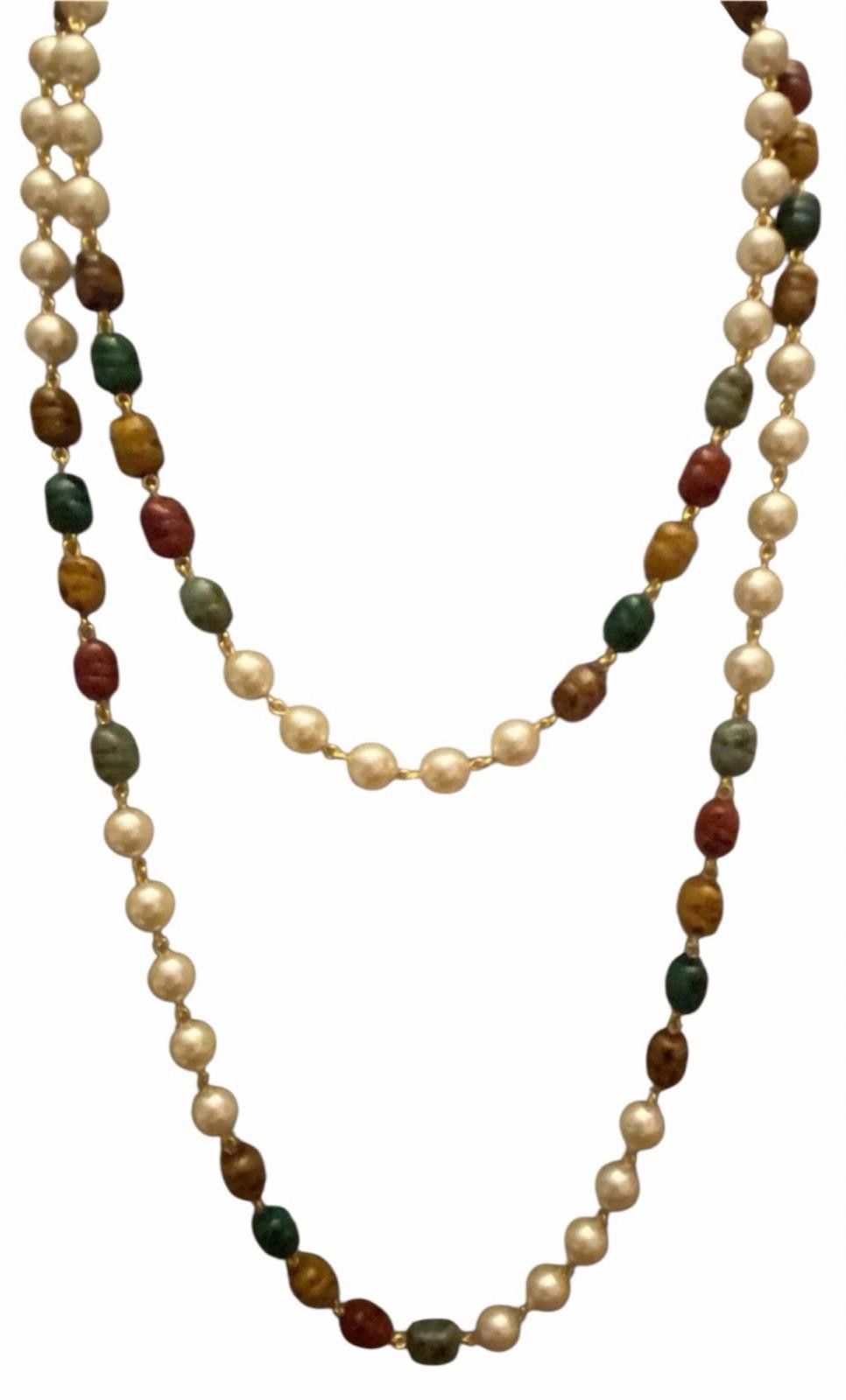 Dooney & Bourke Dooney & Bourke Multi-Color Beaded Necklace with Pearls Size ONE SIZE - 1 Thumbnail