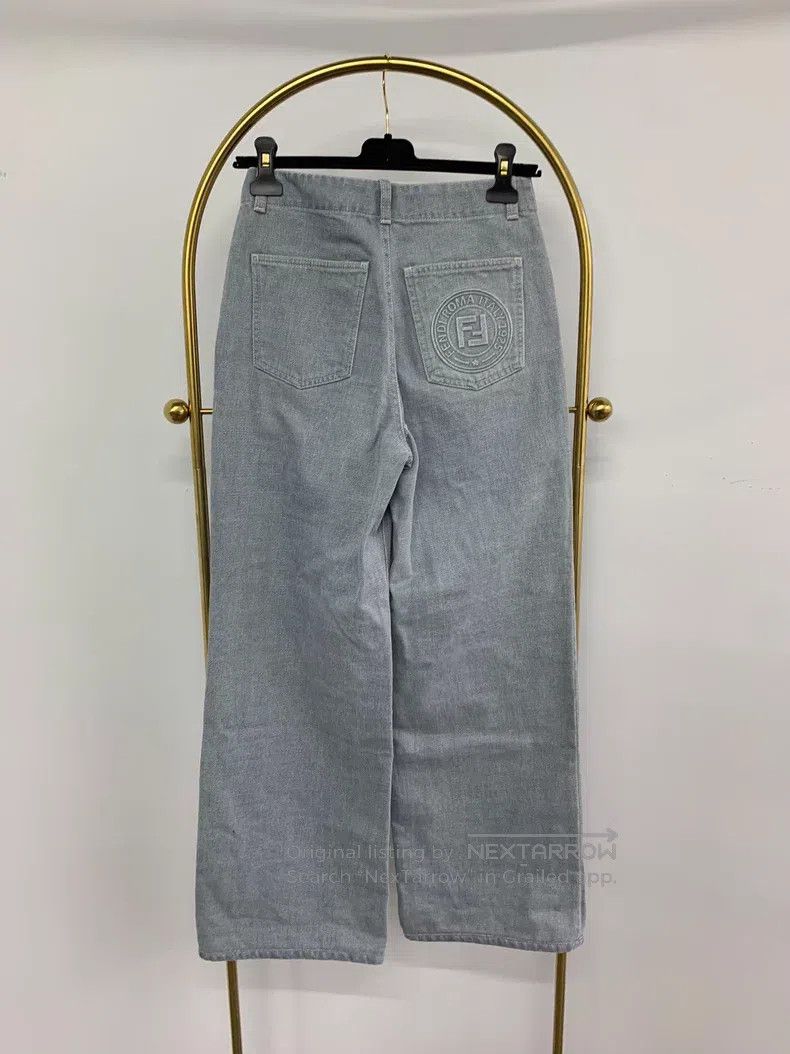 Fendi Fendi Light Straight Wide Leg Denim Pants Size 24" / US 00 / IT 34 - 3 Thumbnail