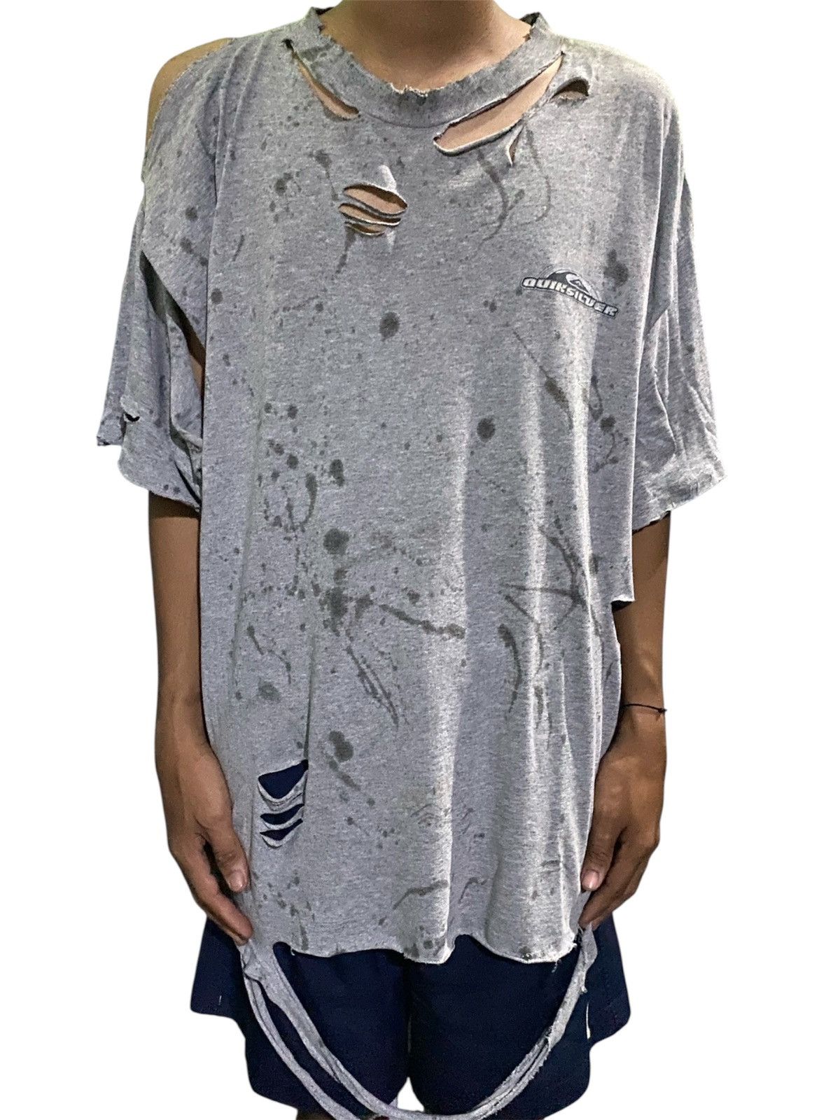 4GSELLER QUIKSILVER VINTAGE TRASHED STAIL OIL ERD STYLE Size US XL / EU 56 / 4 - 10 Thumbnail