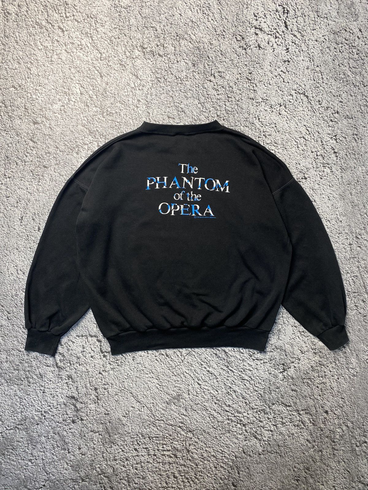 image of 1986 Vintage The Phantom Of The Opera Sweatshirt Kanye Style in Black, Men's (Size XL)