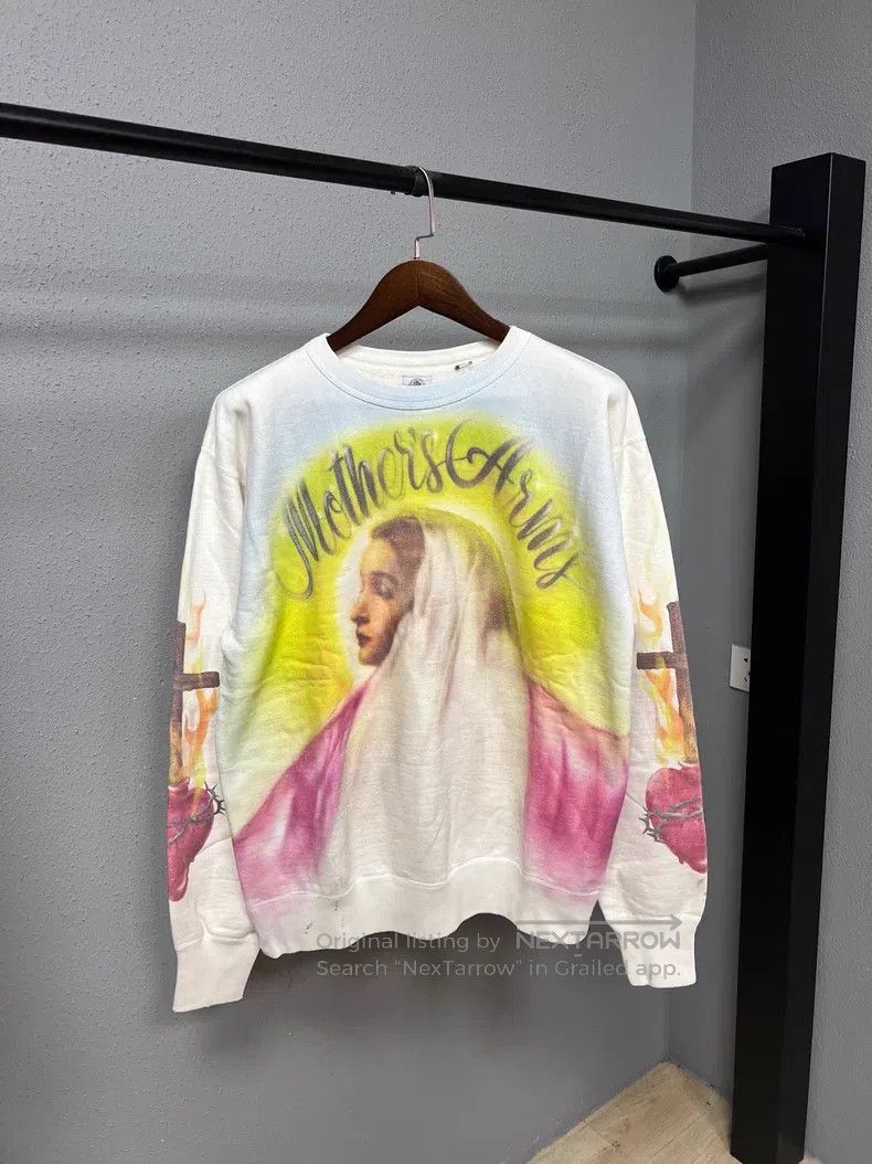 Saint Michael Saint Michael Worn, holed, washed, crewneck sweatshirt mad Size US L / EU 52-54 / 3 - 1 Thumbnail