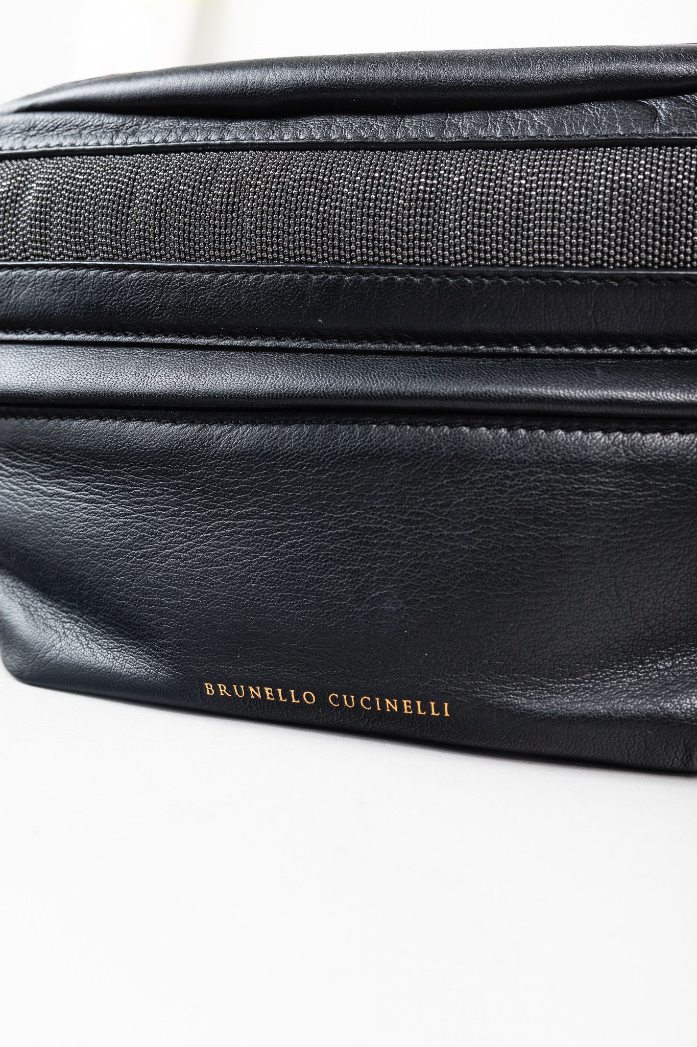 Brunello Cucinelli Brunello Cucinelli Black Leather Monili Crossbody Belt Bag Size ONE SIZE - 6 Thumbnail