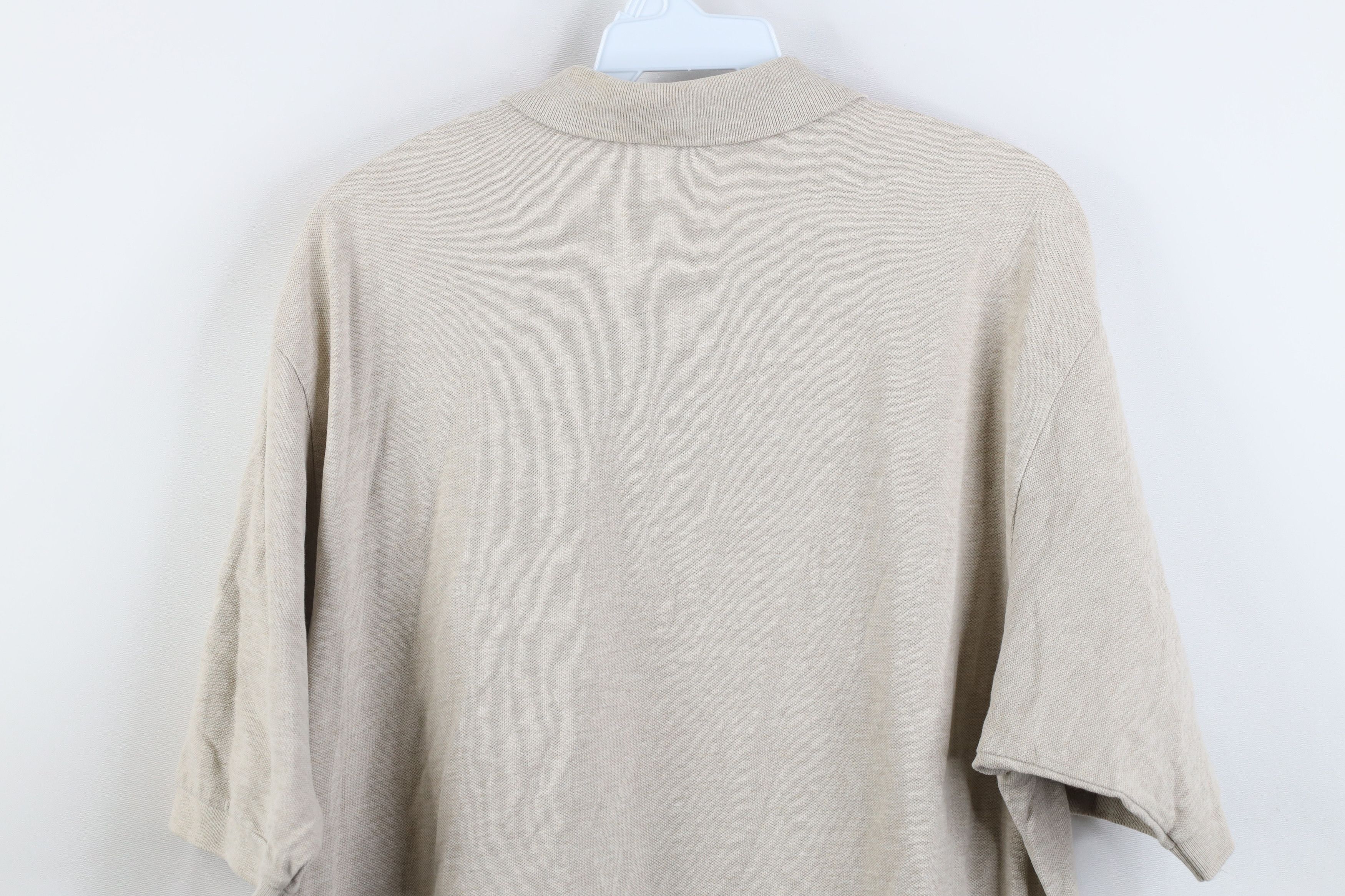 Ralph Lauren Vinage 90s Ralph Lauren Knit Collared Golf Polo Shirt Beige Size US XL / EU 56 / 4 - 15 Thumbnail