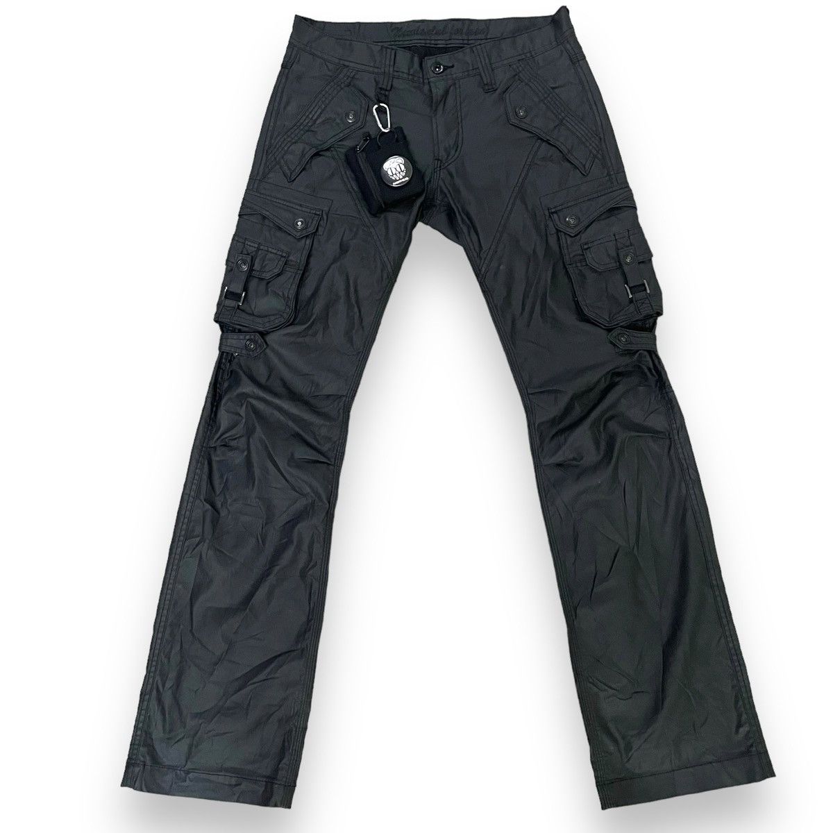 If Six Was Nine 🇯🇵 SUPER FLARE NICOLE CLUB FOR MEN CARGO WAXED PANTS Size US 32 / EU 48 - 1 Thumbnail