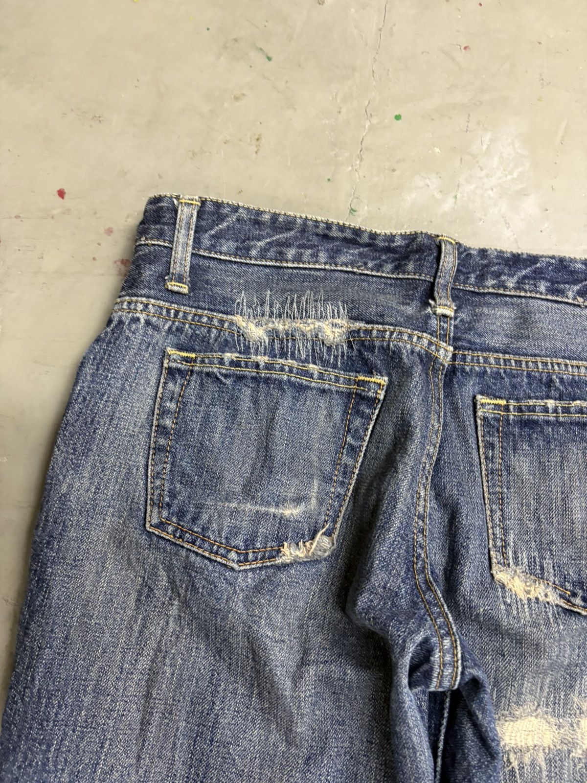 Johnbull JOHNBULL COMPANY Multi Pocket Wash Unique Two Tone Jeans Size US 32 / EU 48 - 14 Thumbnail