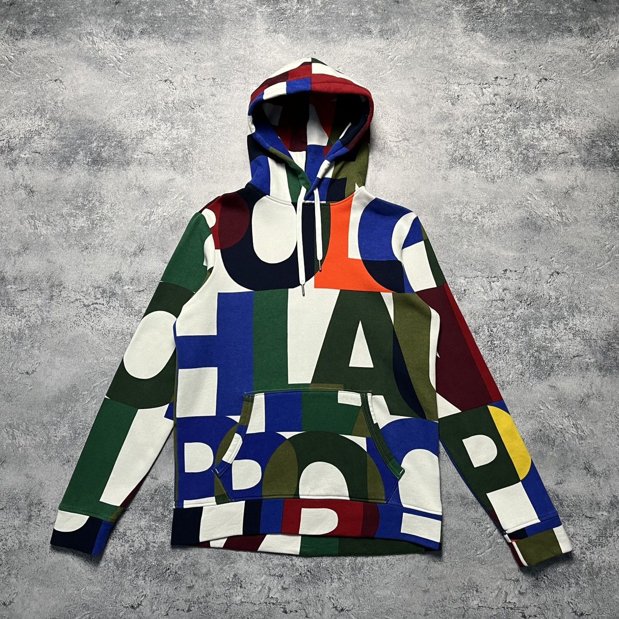 Polo Ralph Lauren Multicolor Monogram Letter Logo Hoodie Y2K
