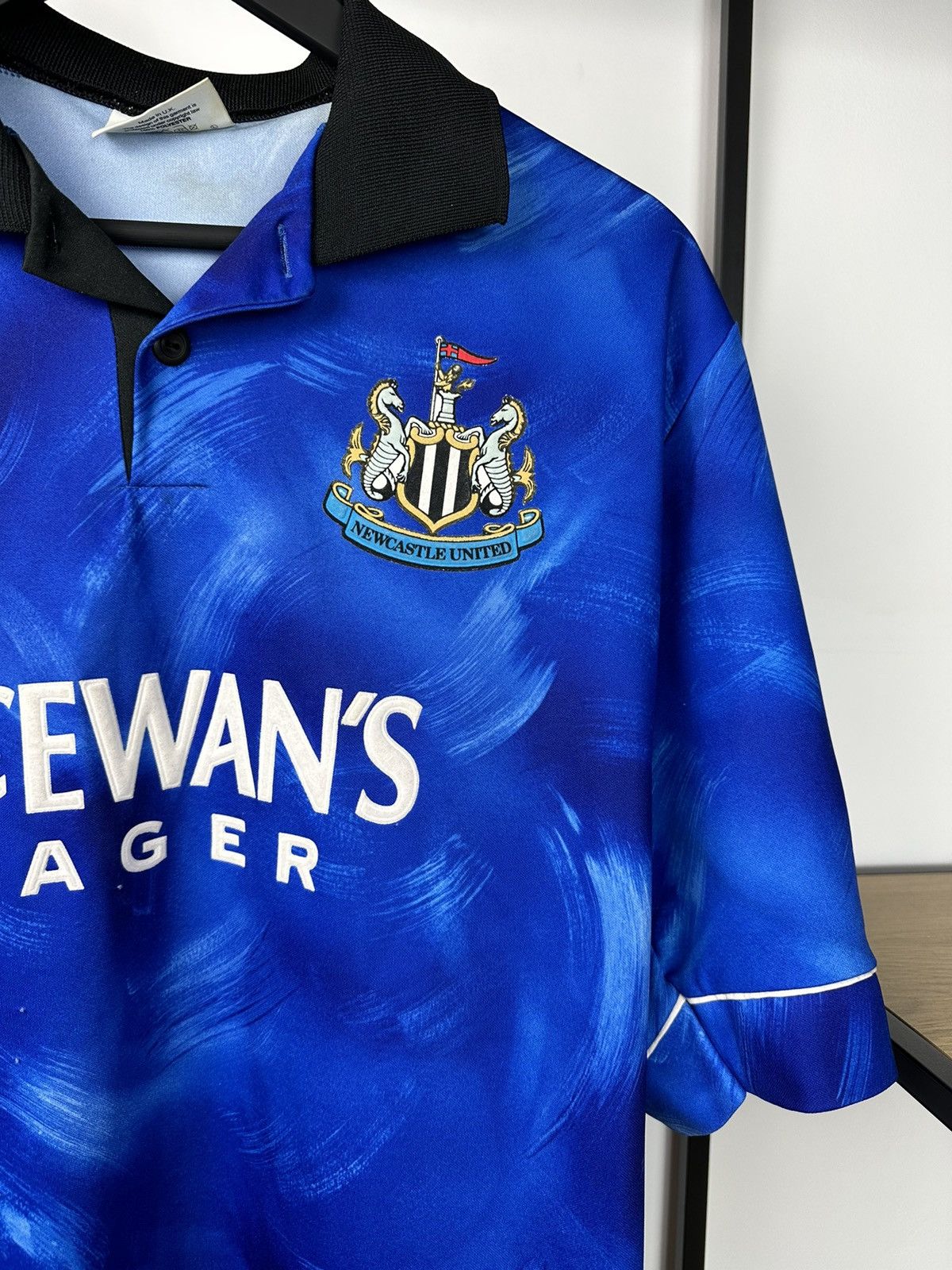 Asics × Vintage Vintage Asics Newcastle United 1993-95 Away Shirt 90s Jersey Size US XL / EU 56 / 4 - 3 Thumbnail
