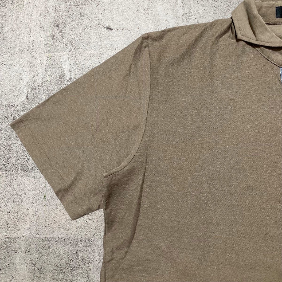Japanese Brand 2000s Artisan Pocket Polo Tshirt Brown Designer Size US L / EU 52-54 / 3 - 5 Thumbnail