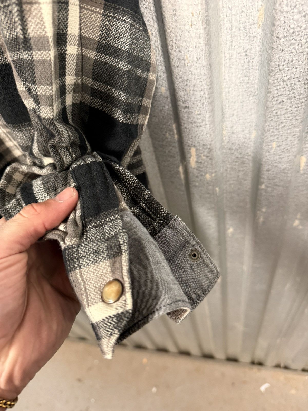 Vintage Wrangler Pearl Snap Plaid Button Up Cowboy Shirt