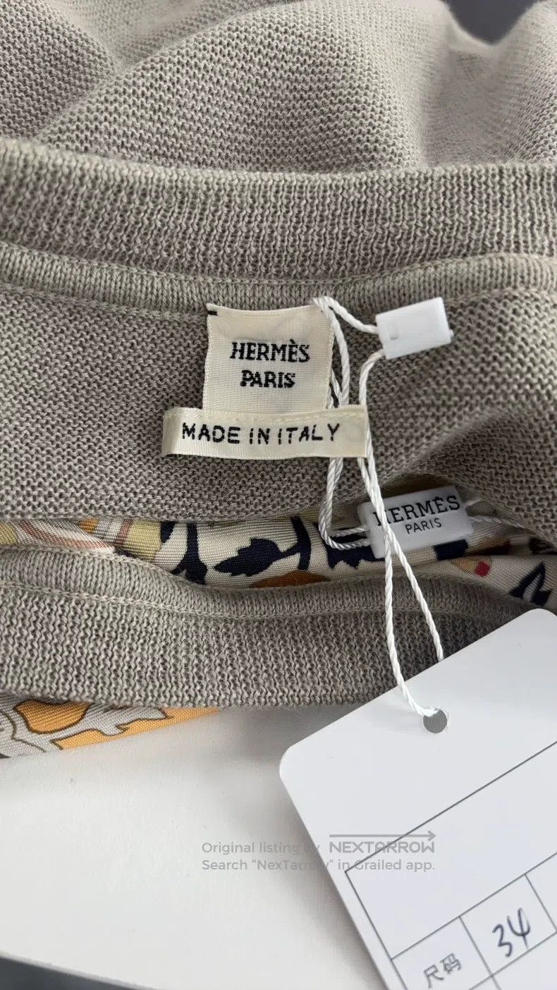 Hermes Hermes Patchwork long-sleeved top Size XXS / US 00 / IT 34 - 3 Thumbnail