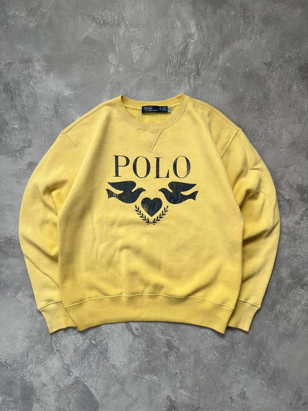 Polo Ralph Laureh Fleece Crewneck Sweatshirt Big Logo Doves