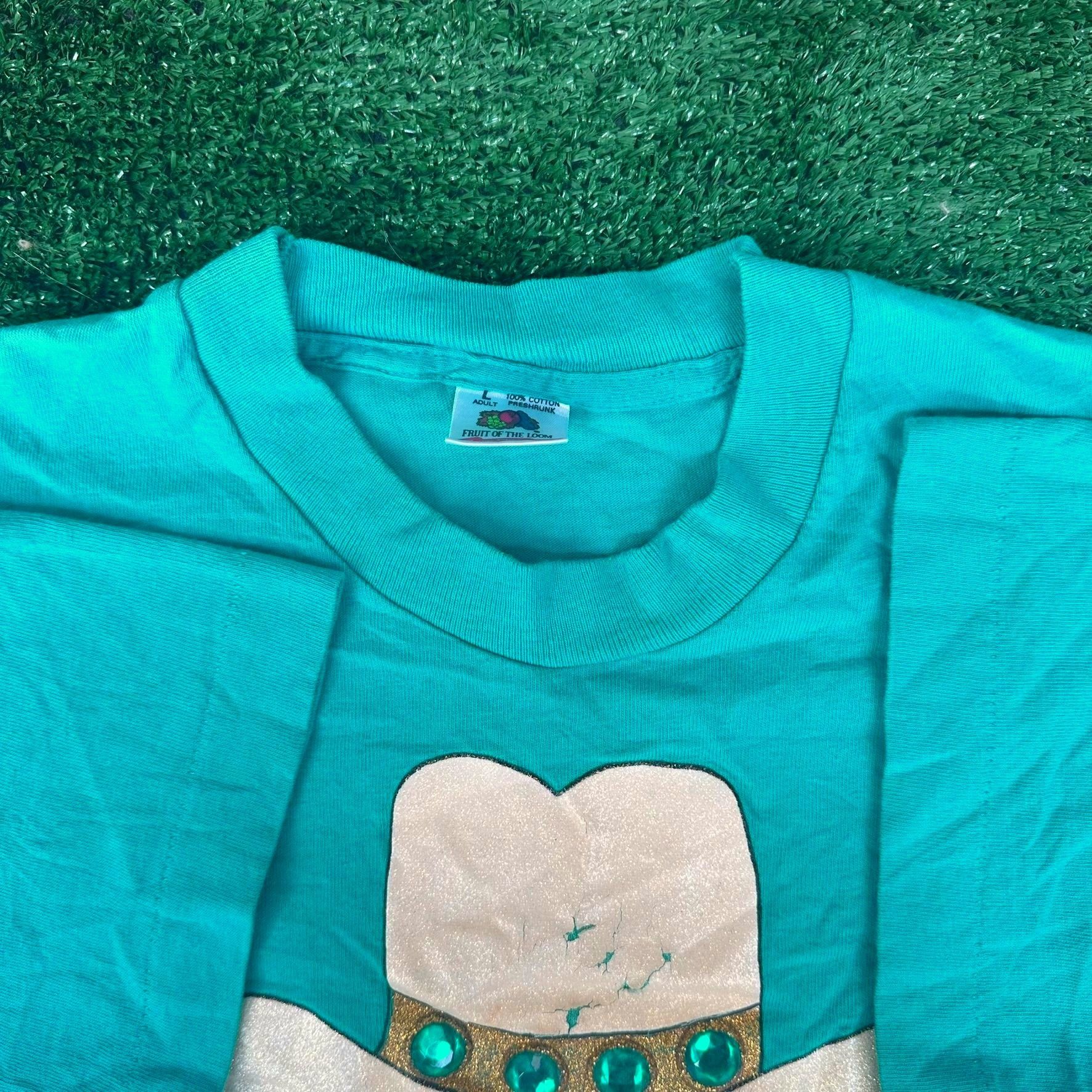 Vintage Vintage 90s Cowgirl Jeweled T-Shirt Turquoise L Single Stitc Size US L / EU 52-54 / 3 - 4 Thumbnail