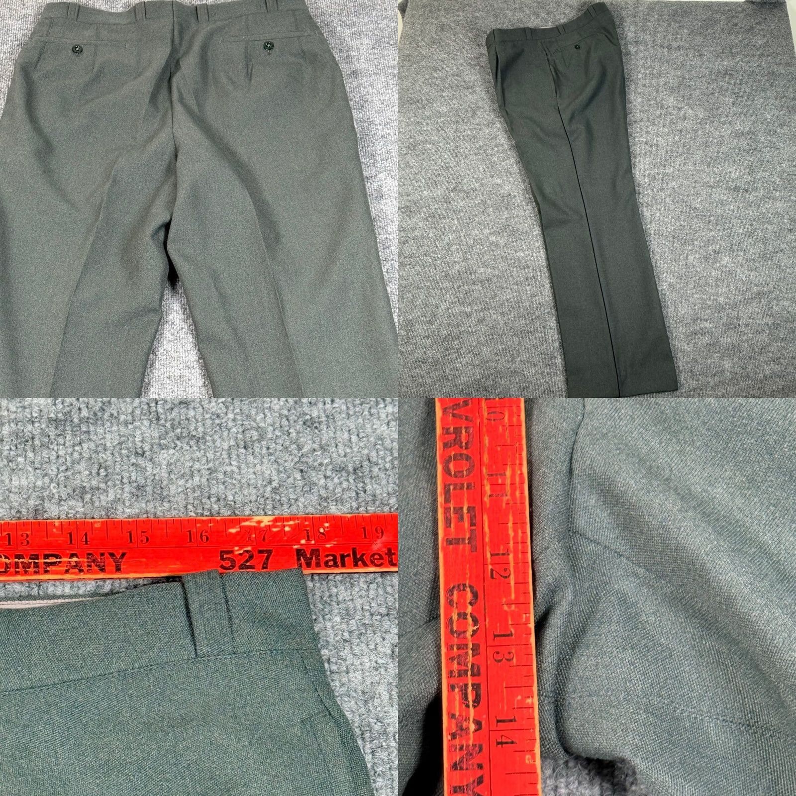 Vintage Vintage military wool blend dress pants 36x30 gray Men Size US 36 / EU 52 - 8 Thumbnail