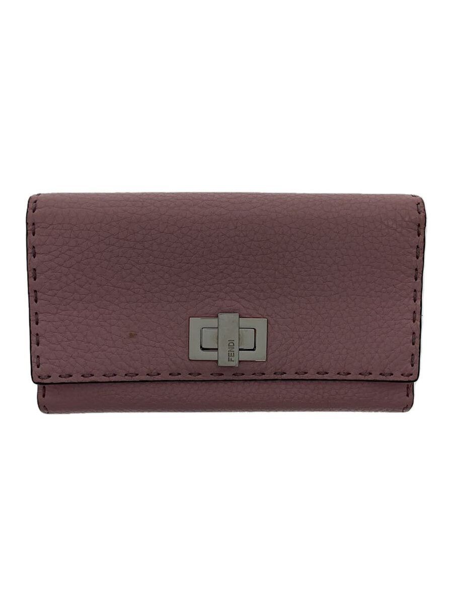 Fendi Fendi Peekaboo Leather Long Wallet Pink Size ONE SIZE - 1 Thumbnail
