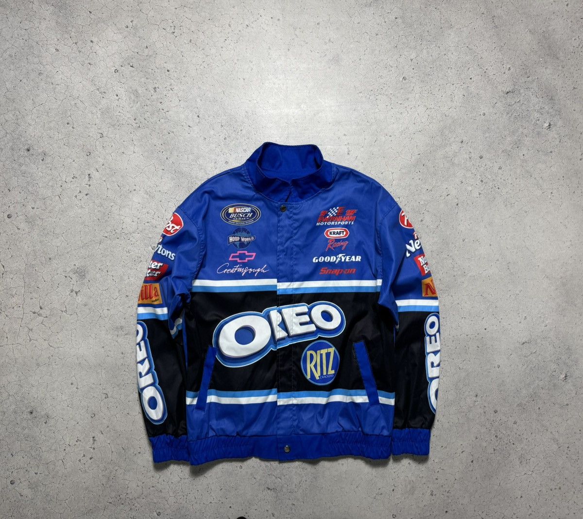 Vintage Oreo Vintage Racing Bomber Jacket Size M Big Logo Size US M / EU 48-50 / 2 - 1 Thumbnail