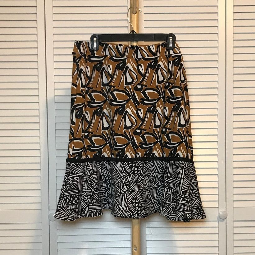 Other Cato Abstract Drop Waist Ruffled A-line Skirt Women XL Size 40" / US 18 - 2 Thumbnail