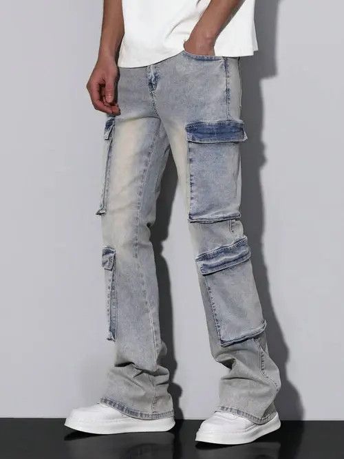 Designer × Japanese Brand × Vintage washed faded cleanfit yuppie bootcut cargo pants Size US 34 / EU 50 - 2 Thumbnail