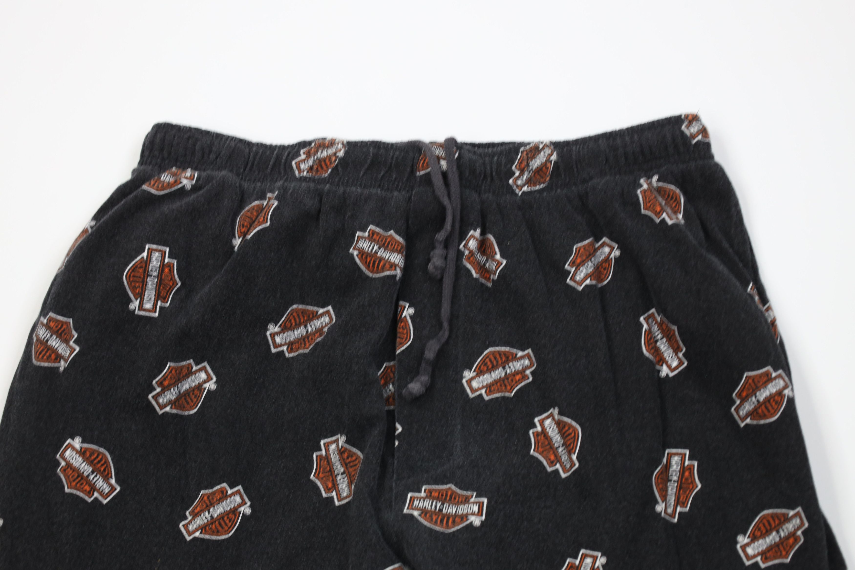Harley Davidson Vintage 90s Harley Davidson All Over Print Wide Leg Pants Size US 38 / EU 54 - 2 Thumbnail