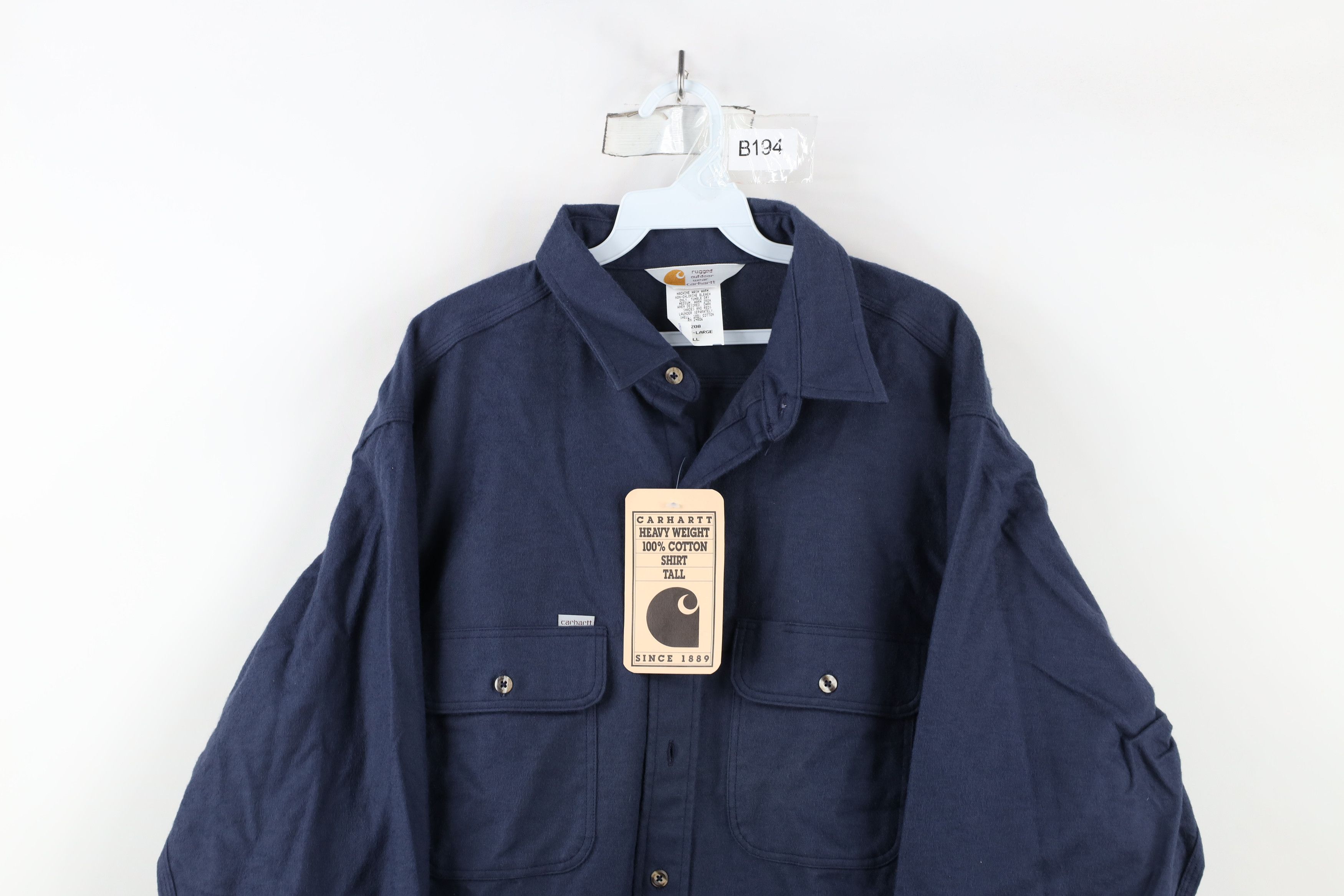Carhartt × Vintage Deadstock Vintage 90s Carhartt Chamois Cloth Button Shirt Size US XXL / EU 58 / 5 - 2 Thumbnail