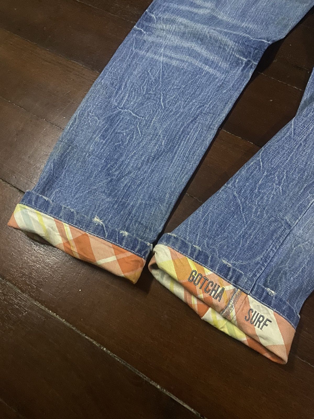 Gotcha × Japanese Brand × Vintage Vintage Gotcha Suf Back Embroidered Denim Jeans Size US 34 / EU 50 - 11 Thumbnail