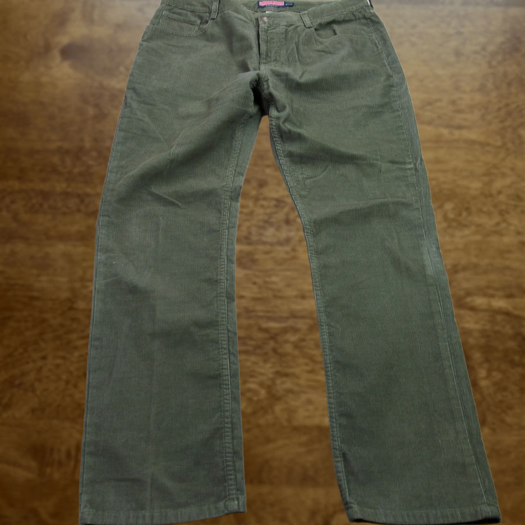 Vineyard Vines Vineyard Vines Jeans Mens 36X32 Straight Leg Work Wear Green Corduroy Jeans Size US 36 / EU 52 - 1 Thumbnail