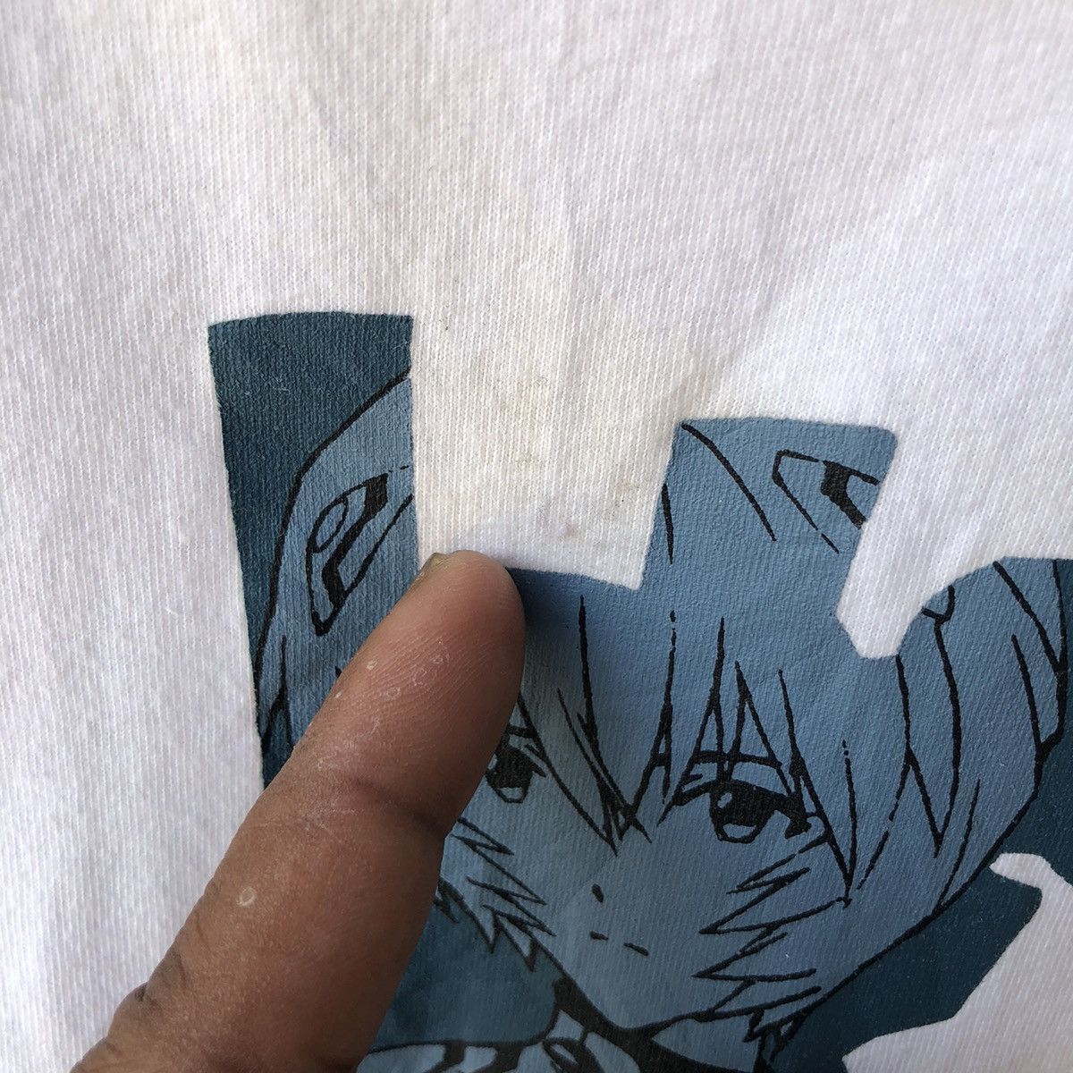 Anime Vintage y2k EVANGELION The First Girl Rei Ayanami Tshirt Size US L / EU 52-54 / 3 - 4 Thumbnail