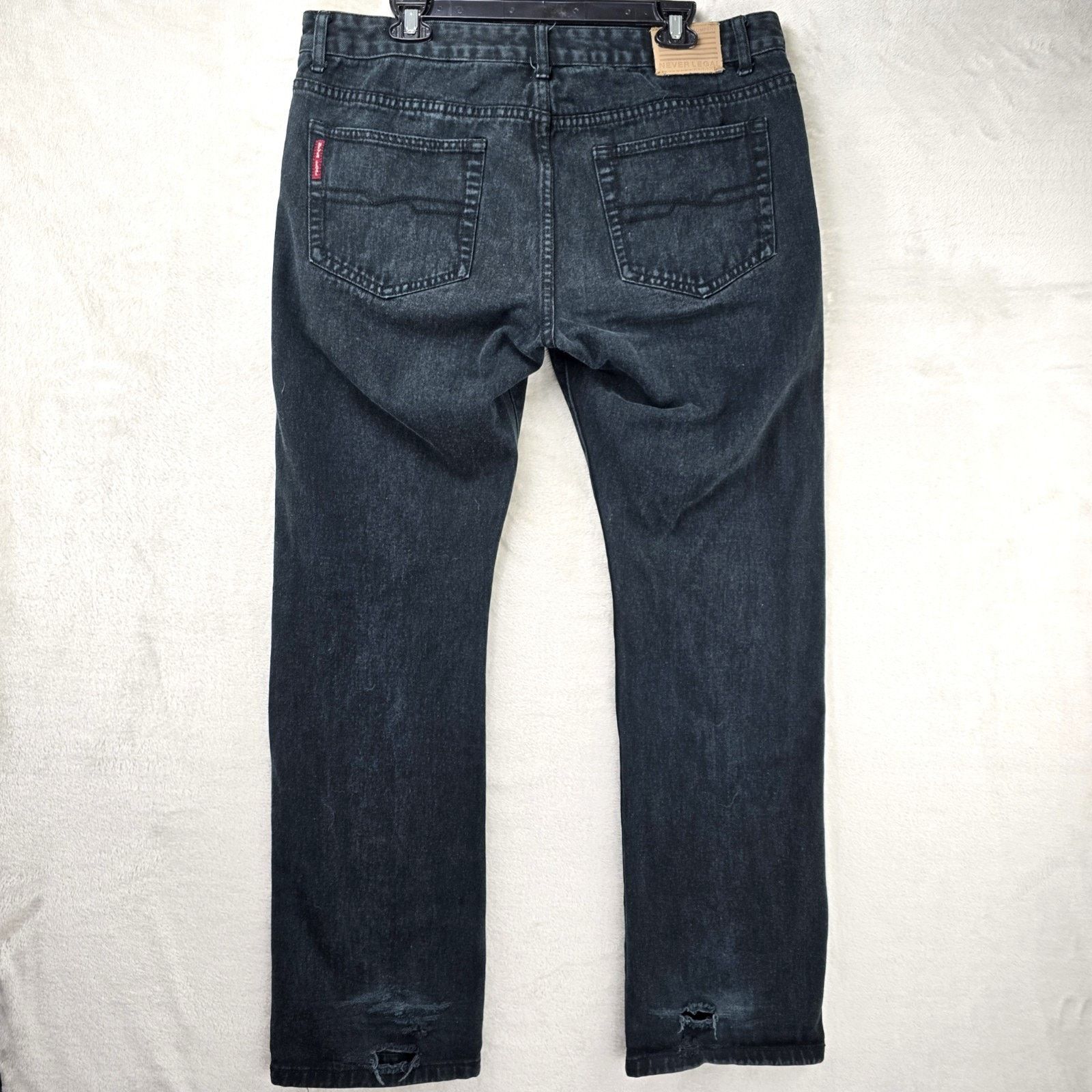 Other Sergio Never Legal Jeans Mens 36x32 Black Grunge Vintage Y2K Size US 36 / EU 52 - 1 Thumbnail