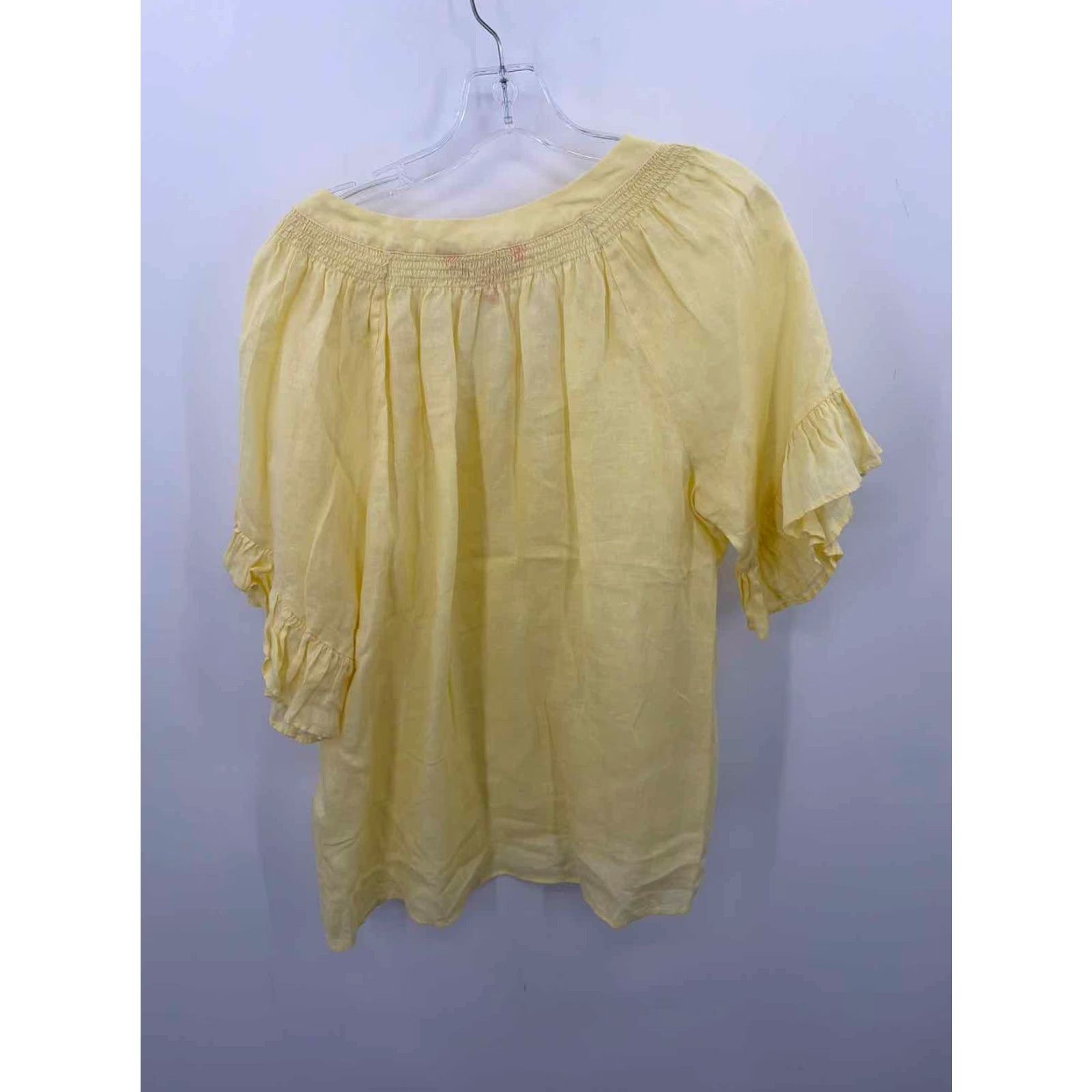 Lilly Pulitzer Lilly Pulitzer Blouse Yellow Large Regular Pre-Owned Size L / US 10 / IT 46 - 5 Thumbnail