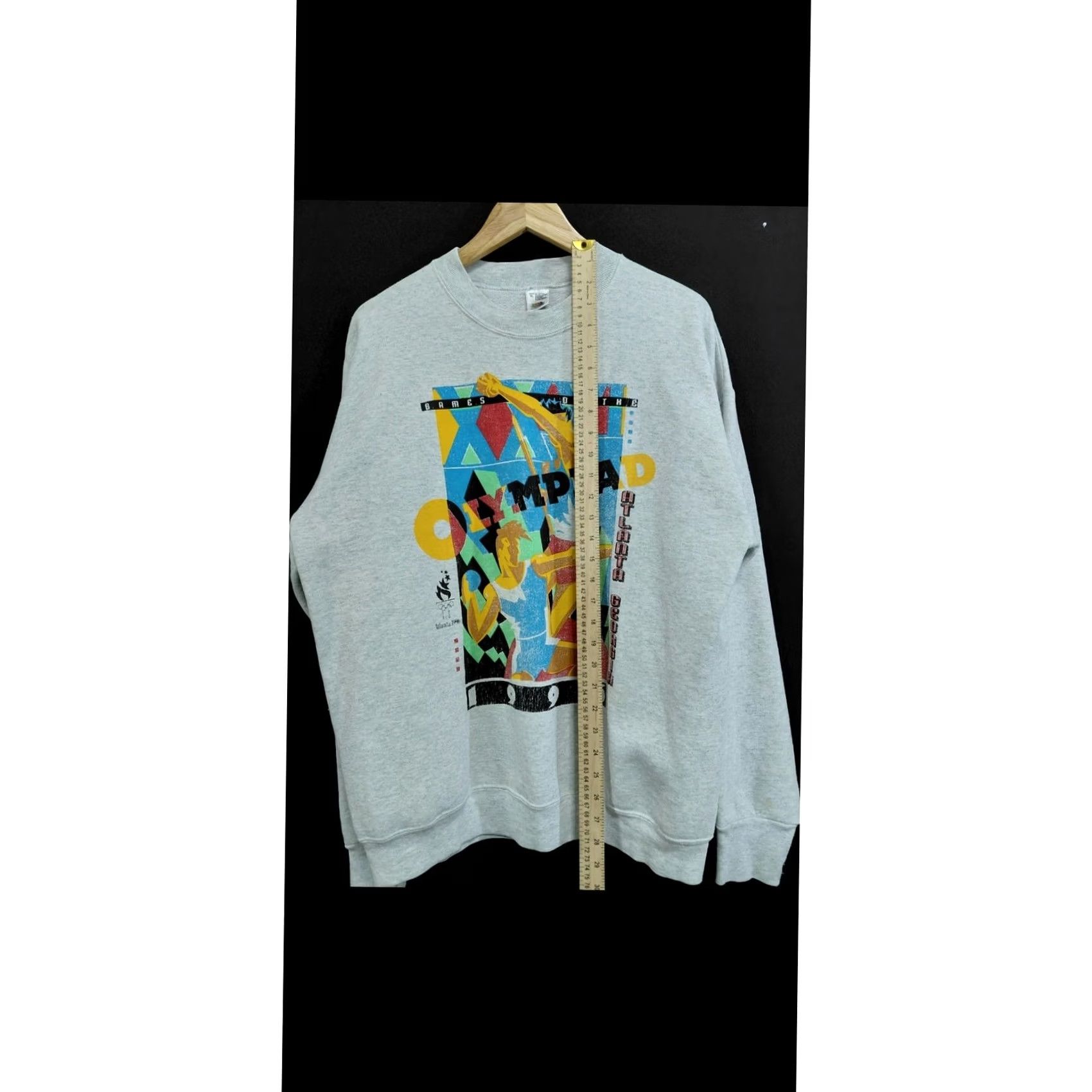 Fruit Of The Loom Fruit of the Loom Olympiad Graphic Print Sweatshirt Gray Knit Pullover Size XL Mens Regular Crew Neck Long Sleeve Cotton Polyester Size US XL / EU 56 / 4 - 6 Thumbnail