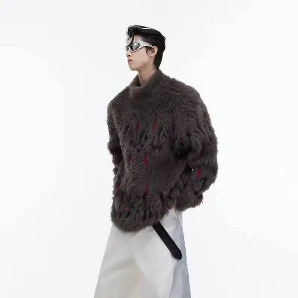 Japanese Brand Sweater Soft Sticky Split Semi High Neck Hair Pullover Size US M / EU 48-50 / 2 - 7 Thumbnail
