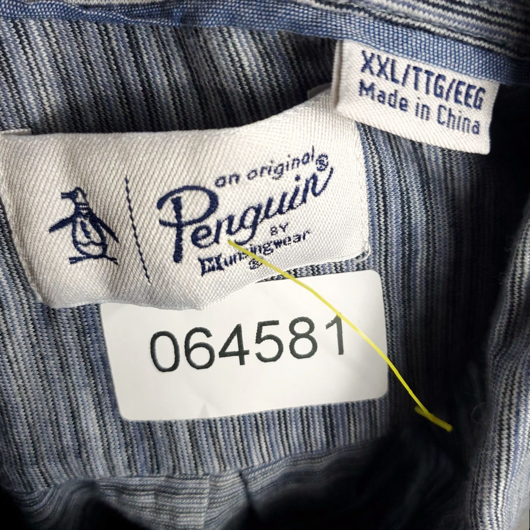 Original Penguin VINTAGE Penguin Shirt Mens 2XL Blue Striped Button-Up Short Sleeve Casual Modern Classic Mens 2XL Blue Penguin Shirt Size US XXL / EU 58 / 5 - 6 Thumbnail