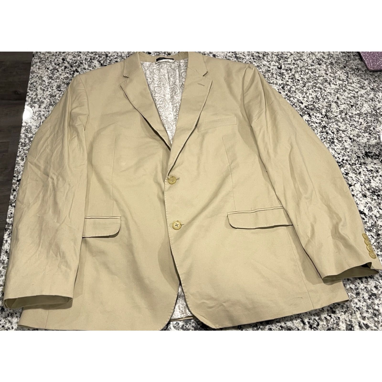 Ralph Lauren Ralph Lauren Black Label Slim Fit Double Vented Tan Blazer Sport Jacket 46R Mens Size 46R - 2 Thumbnail